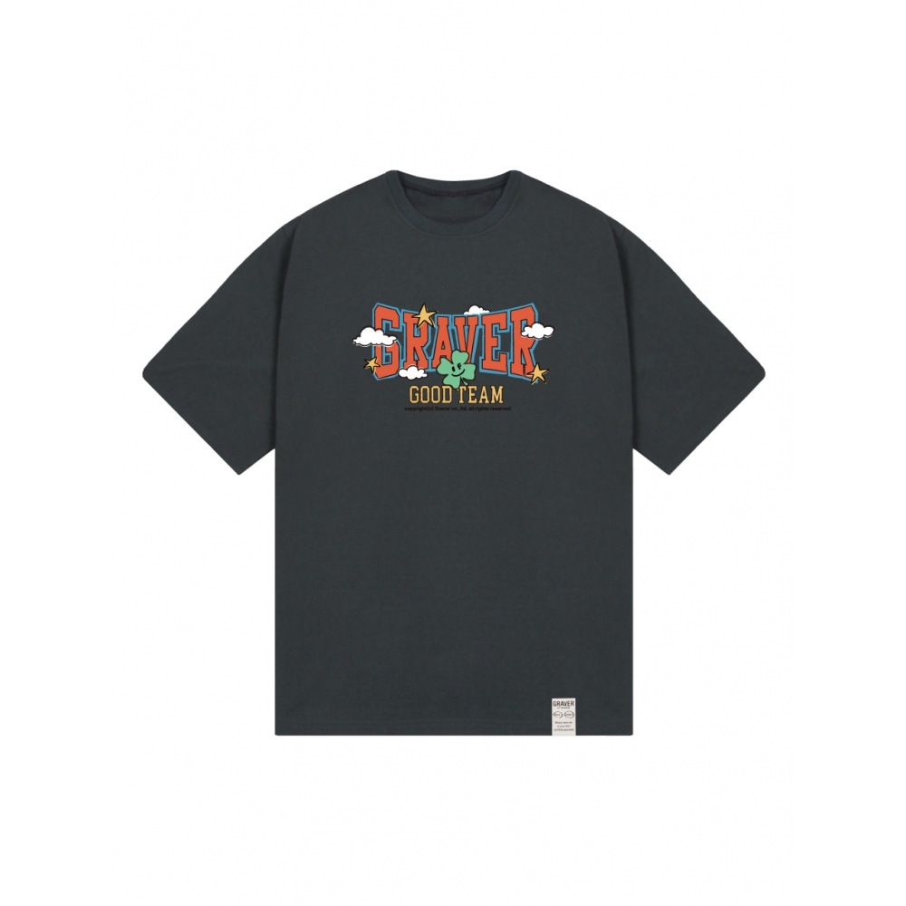 グラバーグッドチームショートスリーブ T シャツチャコール