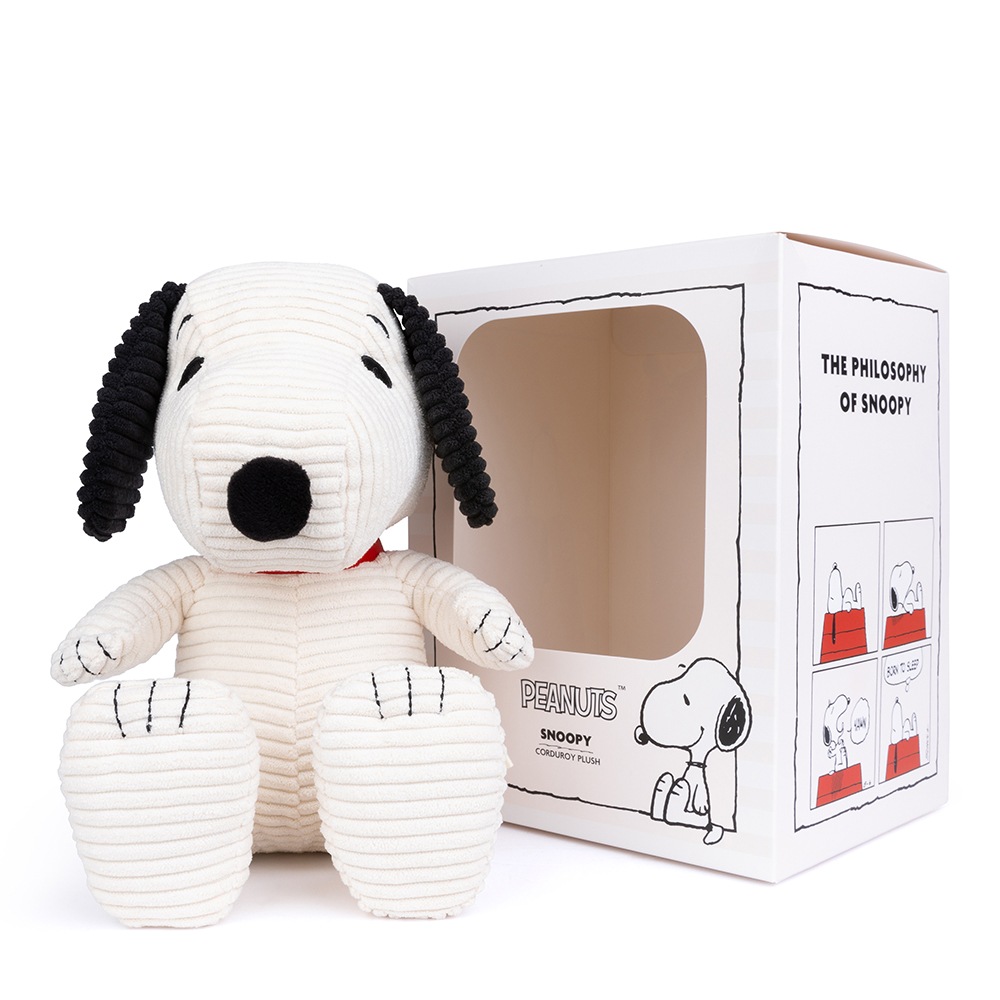 PEANUTS ピーナッツ スヌーピー コーデュロイ 子犬 愛着 人形 - 27cm