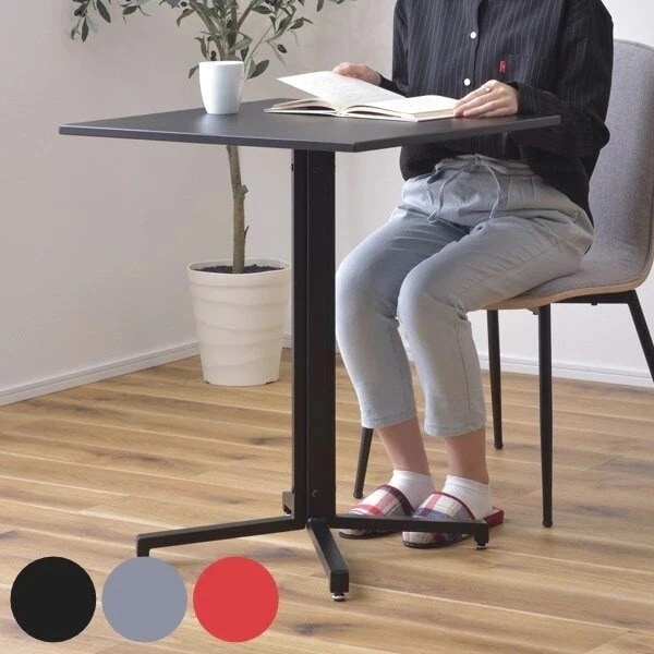 カフェテーブル 幅60cm スチール スクエア 正方形 テーブル コンパクト 机