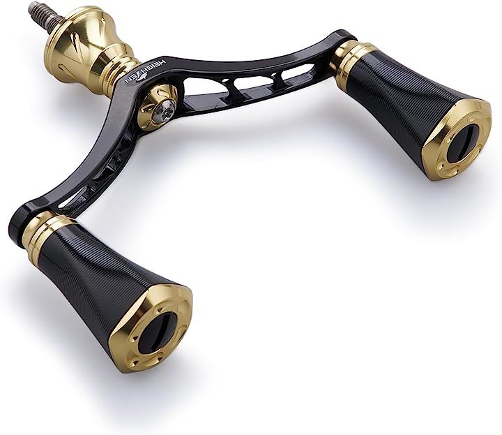 80mm リール ハンドル 20mm ノブ 搭載 シマノ ダイワ 通用 スピニングリール用 Tornado Series 701( ブラック＆ゴールド) 6,462円