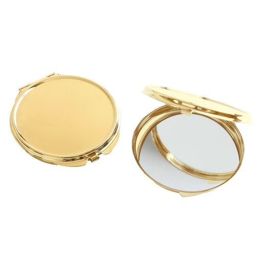 NBK コンパクトミラー 丸 ゴールド W6.2×H6.6cm 10個 KE272-G-10