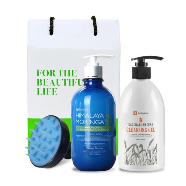 GIKK143シャンプー ビール酵母 頭皮フォームブラシ 3点ギフトセット