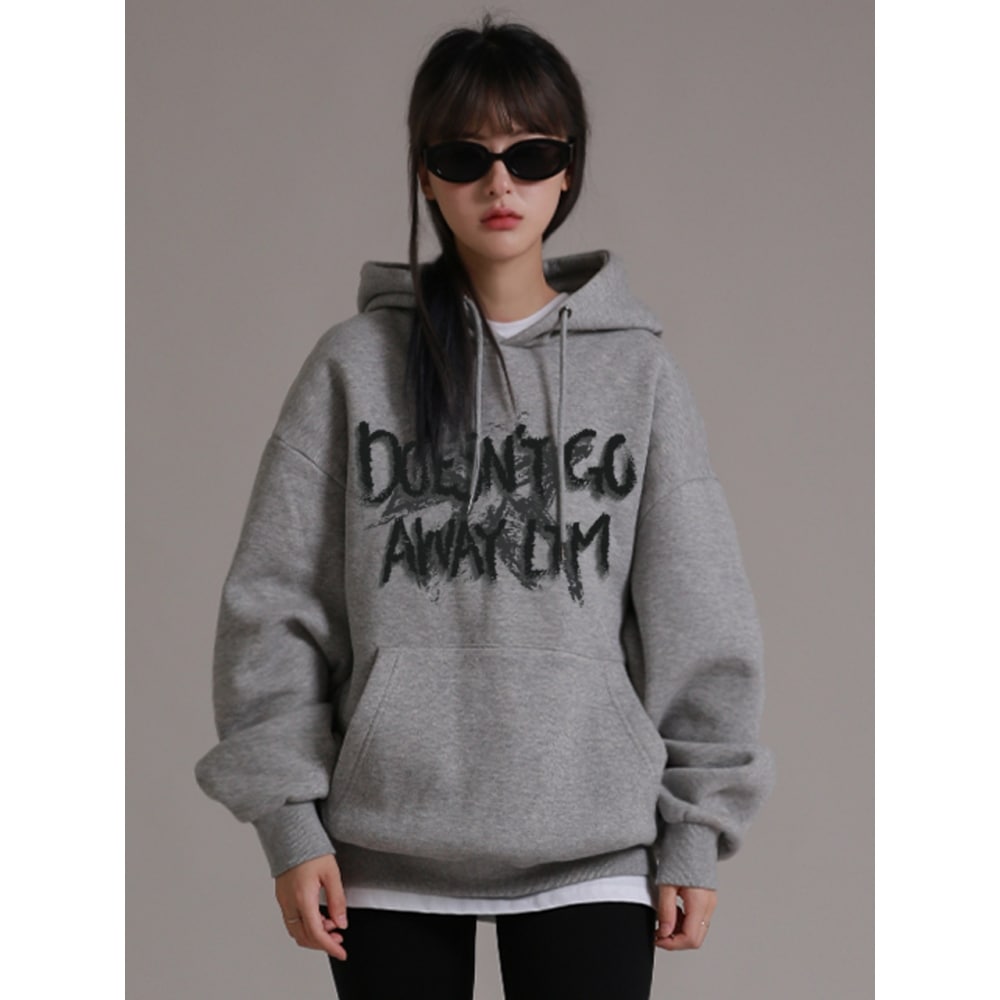 LIKE THE MOSTアウェイエルティエム起毛オーバーフィットフーディメランジ