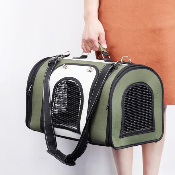 2枚1OO円OFF！緊急SALE!!!ペット キャリバッグ ドーム型 ショルダーバッグ バック グルーミンググローブ 小型犬 猫 折りたたみ