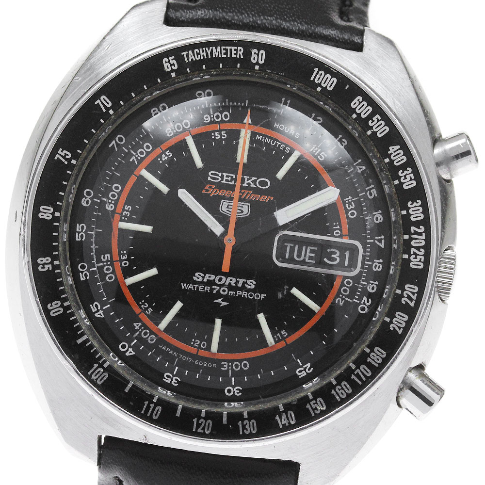 セイコー SEIKO 7017-6020 セイコー5 スピードタイマー ラリーメーター 自動巻き メンズ _829298【中古】
