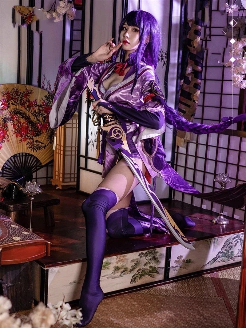 雷電将軍　らいでんしょうぐん　コスプレ　衣装　ワンピース