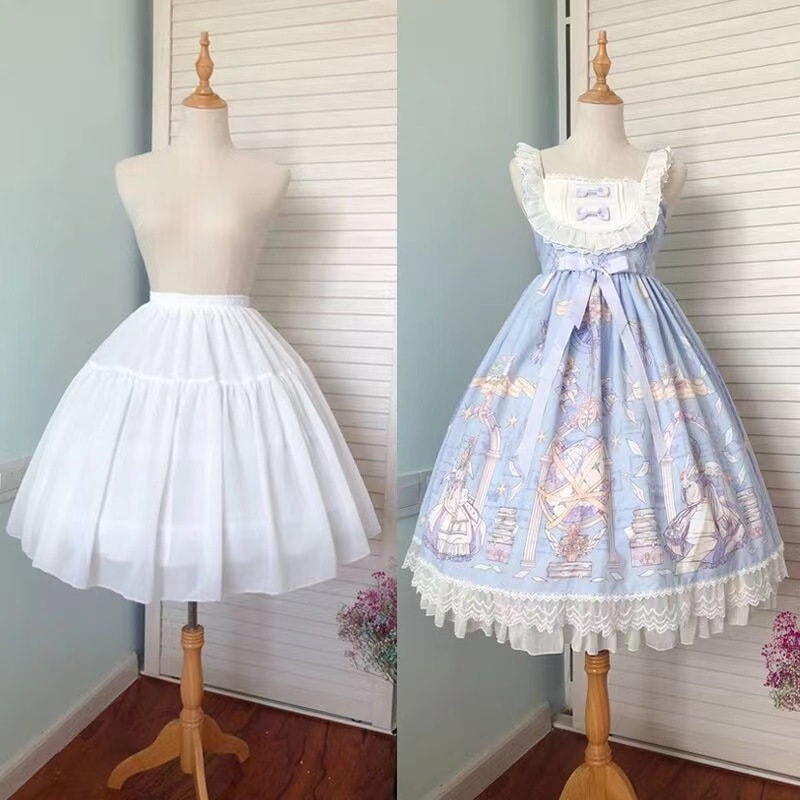 ロリータ暴力スカートlolitaソフト妹調節可能な金55cm魚骨支え日常金女子裏地スカート 5,323円