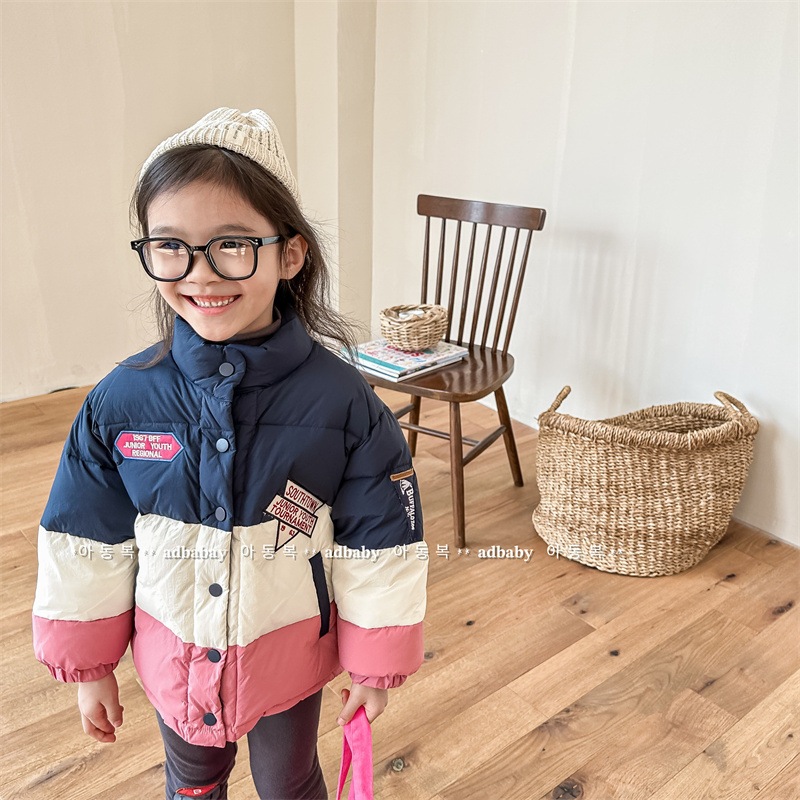 2024子供服冬装子供韓国版新国標ダウンジャケット女の子冬スタイル男の子上着ジャケット123710