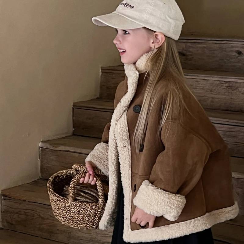 オックスフォード キッズボアコート 女の子 男の子 韓国風 トレンド あったか 防寒 冬 寒い もこもこ オーバーサイズ カジュアル