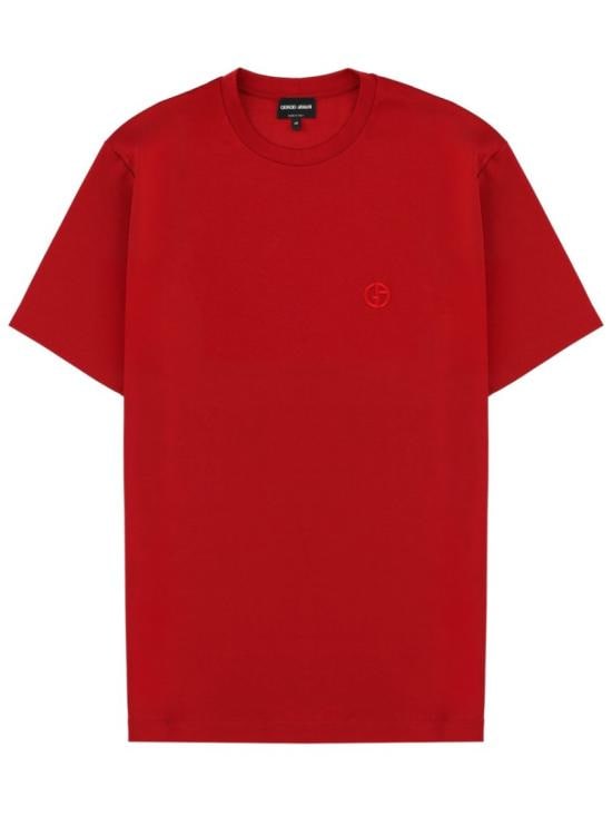 GIORGIO ARMANI Men T-Shirts 3HSM72 SJTKZU5078 Red