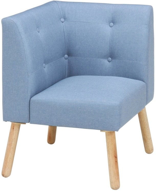 コーナーソファー おしゃれ 幅61.5×奥行61.5×高さ78cm ブルー