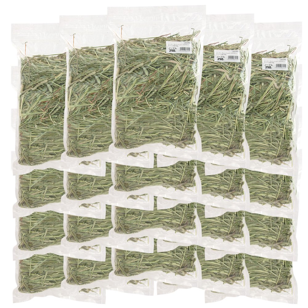 令和５年産　スーパープレミアムホースチモシー　チャック袋　２５０ｇX２０袋（５ｋｇ）　牧草　チモシー　うさぎ　お一人様１点限り　ＣＲＣ50―77―15―00―00