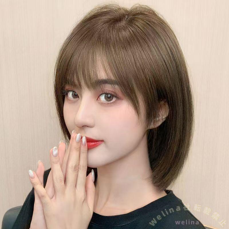 ボブウィッグ 人毛100% 自然 フルウィッグ ショート/ミディアムかつら 脱毛症にも 円形ベースでなじむ レディース ナチュラルスタイル