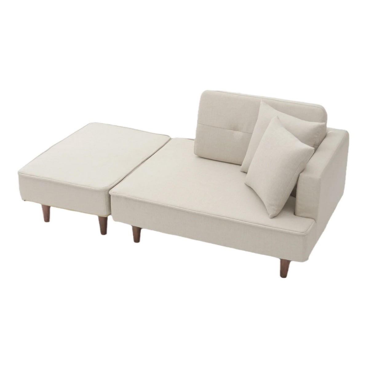【I】セルタン CELLUTANE カウチソファ NAP 2人掛け 脚置き付 ダリアン ベージュ A969p-642BE コンパクト ソファ【受注生産品】【代引不可/沖縄・
