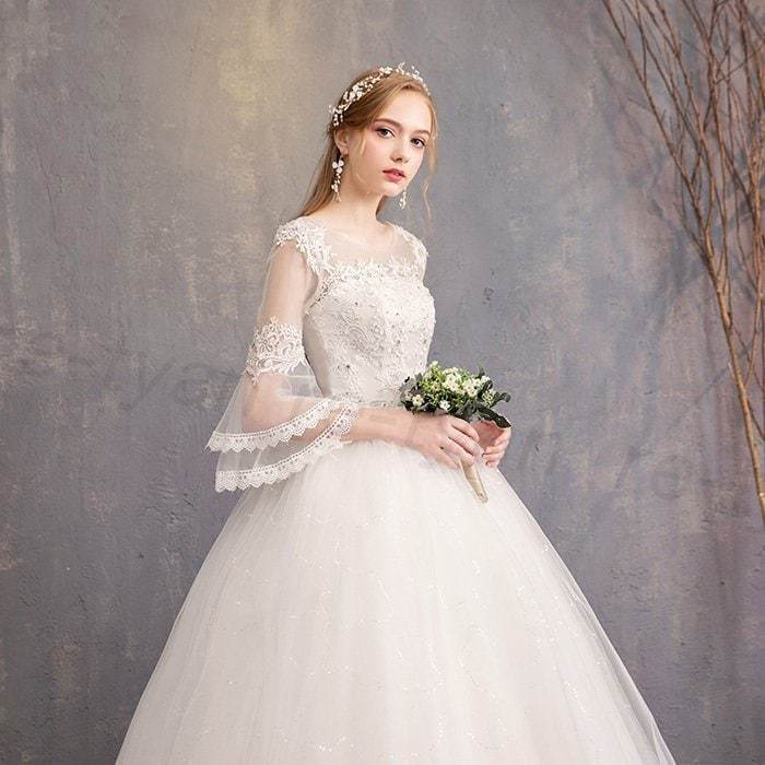 ウェディングドレス パーティードレス 花嫁ドレス ベアトップ ロングドレス 二次会 白ホワイト aラ-38