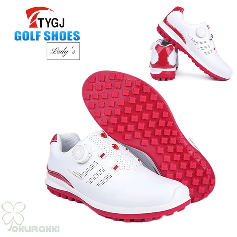 ゴルフ ゴルフシューズ 夏用 快適 通気 ダイヤル式 ソフトスパイク レディース スパイクシューズ スニーカー 靴 女子 防水 人工皮革2506gfshoe20