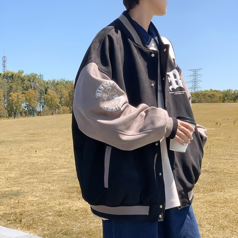 アメリカンジャケット メンズ春春ニッチデザインセンスジャケット潮ハイストリートトレンドカジュアル野球服 4,882円