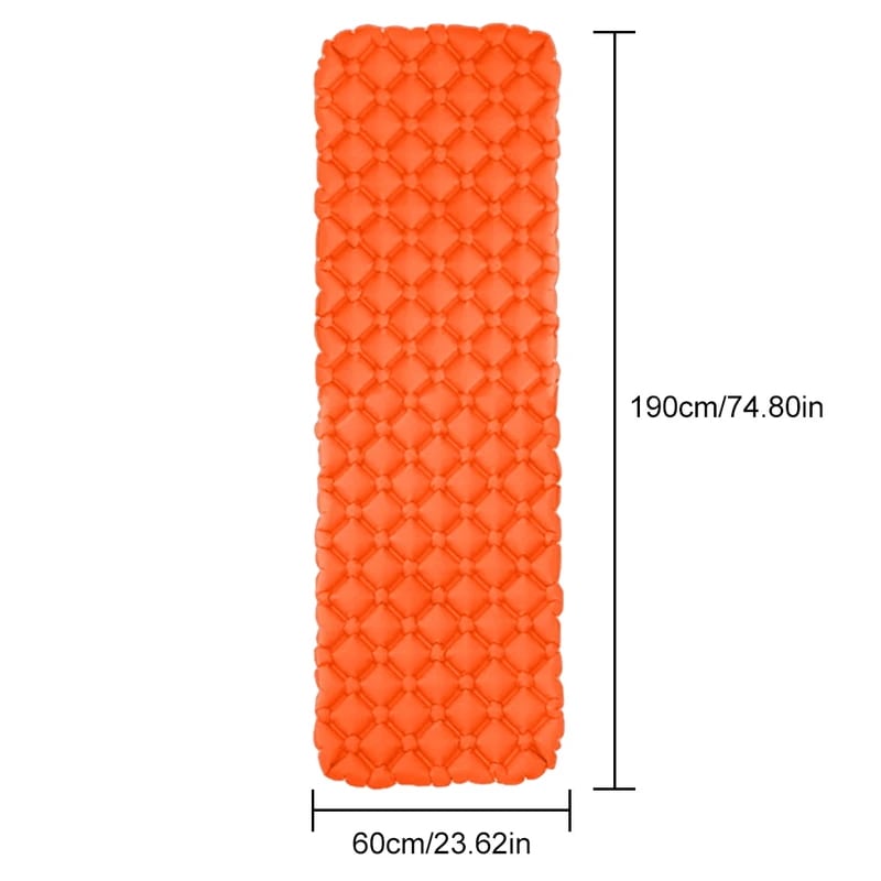 防水折りたたみ式インフレータブルキャンプマット,ピクニック毛布,ハイキング用エアクッション,収納バッグ付き Orange毛布