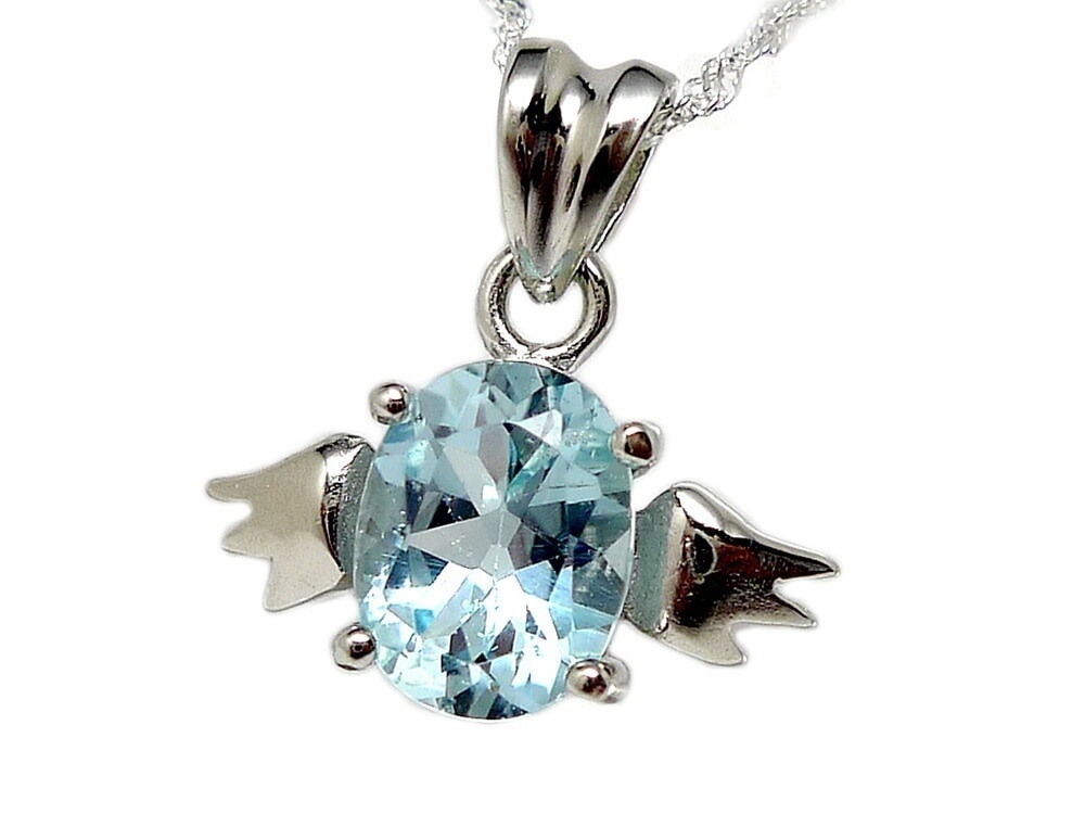 ブルートパーズ ペンダントトップ パワーストーン ペンダント シルバー925 天然石 ネックレス アクセサリー レディースペンダント パワーストーンペンダント 天然石ペンダント ペンダントトップ チェ