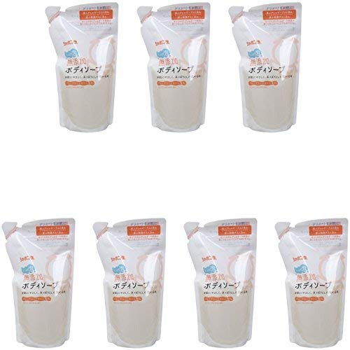 全国送料無料 【まとめ買い】シャボン玉 無添加ボディソープ たっぷり泡 つめかえ用 470ml【×7個】