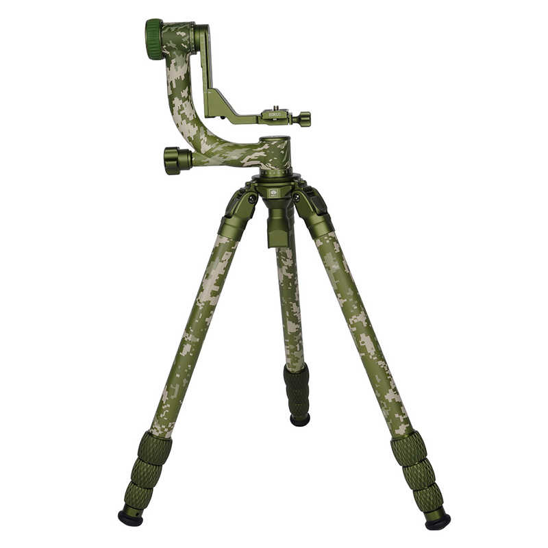 SIRUI　カーボンファイバー製4段ビデオ三脚セット(ジンバルヘッド) 迷彩 ［4段 /ジンバル雲台］ 迷彩色　CT-3204+CH-20-JP