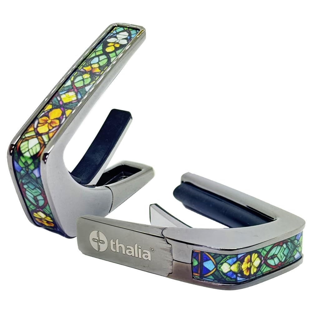 Thalia Capos ギターカポタスト Black Chrome Finish Cathedral Glass TH-CB201-36 アメリカ製【並行輸入】