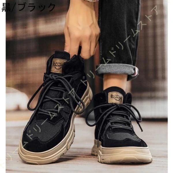 ブーツブーティーワークエンジニアブーツハイカット ワークブーツ スエード ショートブーツ レースアップ カジュアルシューズ バイク用ブーツ 厚底 スケートボードシューズ 編み上げ