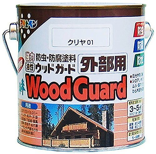 （まとめ買い）油性ウッドガード 外部用 クリヤ 01 0.7L [x3缶セット]