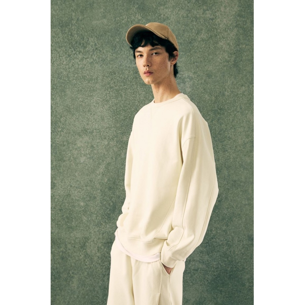 H&M ルーズフィットスウェットシャツライトベージュ