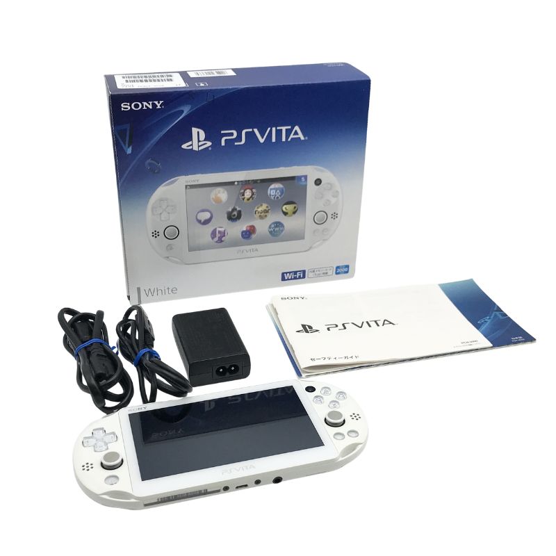 【中古 動作確認済】 PlayStation Vita Wi-Fiモデル ホワイト (PCH-2000ZA12)