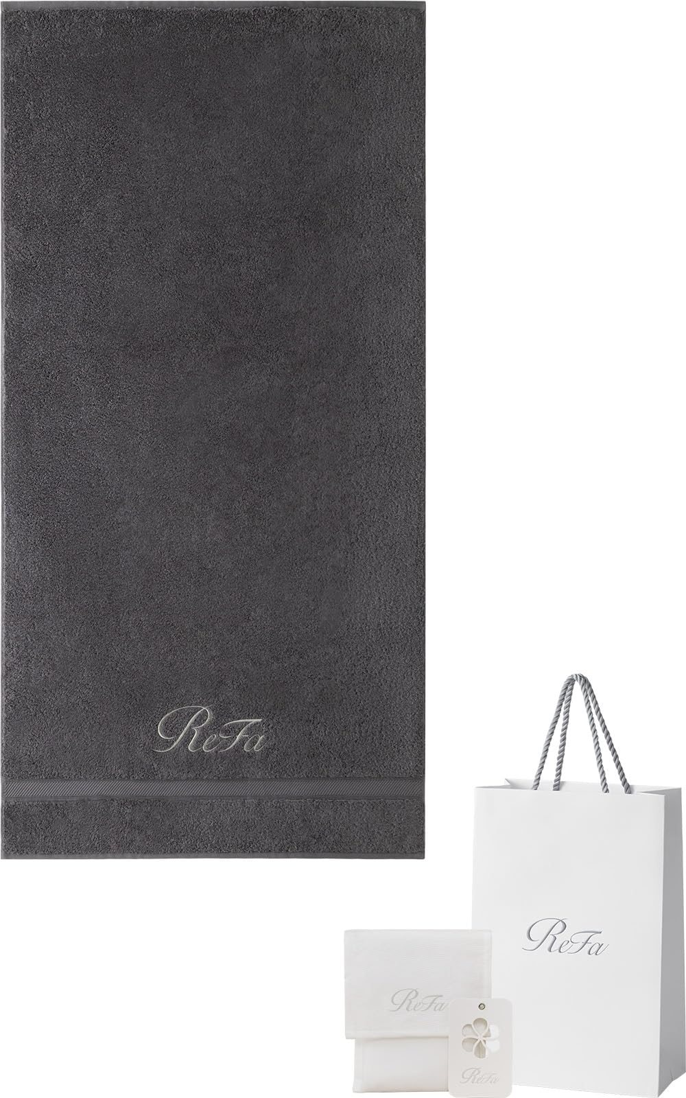 【公式ストア限定】リファ バスタオル/ReFa BATH TOWEL（ダークグレー）ショッパー付き