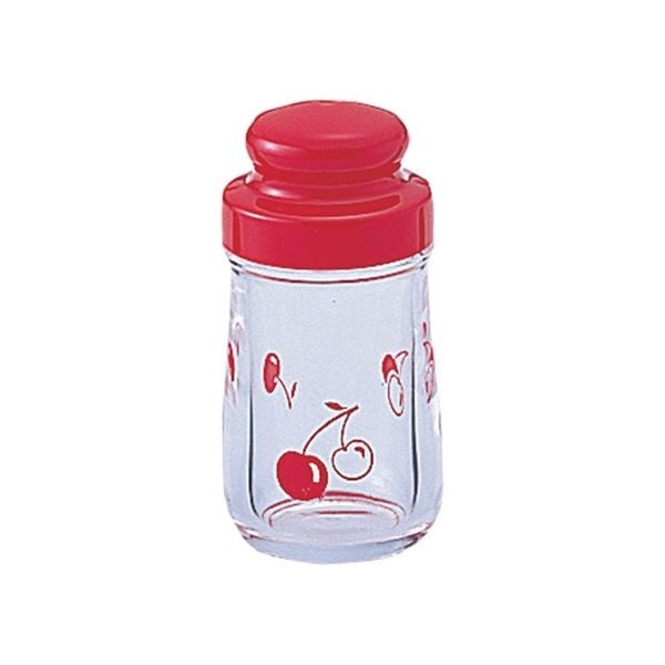 60セット レトロ調 爪楊枝入れ/つまようじ入れ レッド ふた付き さくらんぼ柄 ブルーム