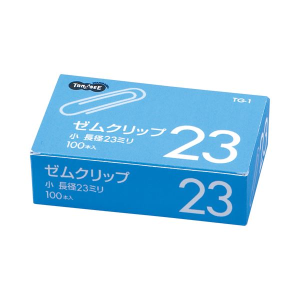 (まとめ) TANOSEE ゼムクリップ 小 23mm シルバー 1箱(100本) (×300セット)