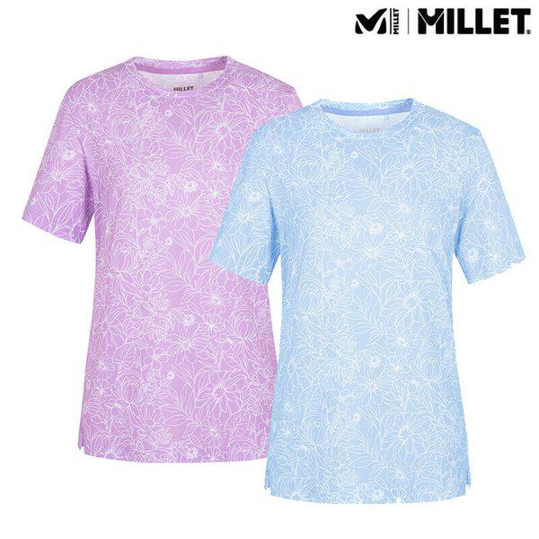 [新商品30％特価] 女性夏半袖ラウンドTシャツ フラワープリント DTP 半袖Tシャツ_MXVUT565II_US