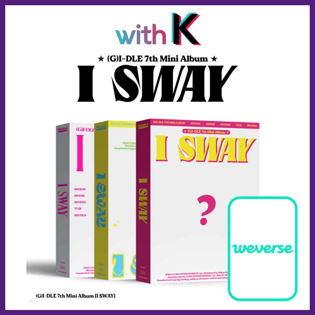 [Weverse 特典] (SET) (G)I-DLE - I SWAY / 7th Mini Album