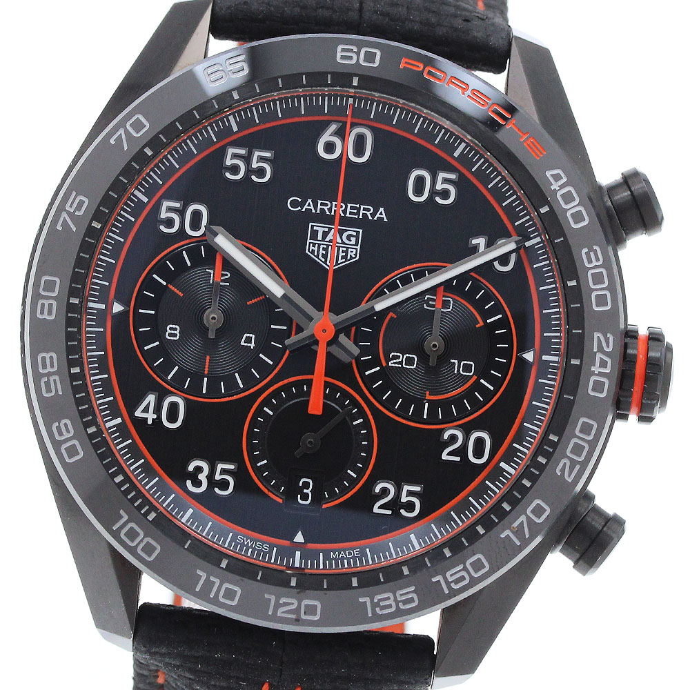 タグホイヤー TAG HEUER CBN2A1M-0 カレラ クロノグラフ×ポルシェ オレンジレーシング 自動巻き メンズ 箱・保証書付き_933545【中古】