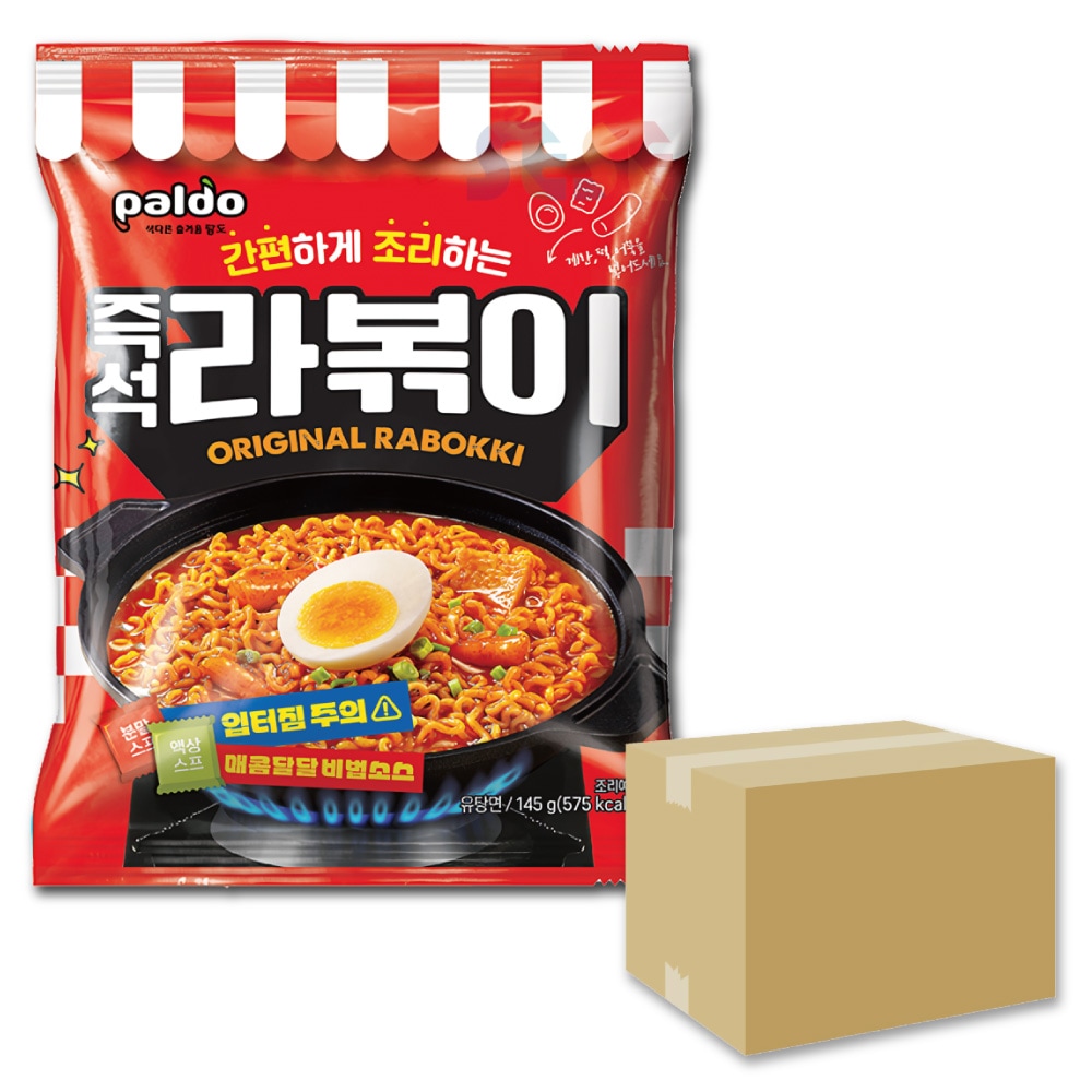 即席 ラッポッキ 1BOX 32袋入り 145g / 韓国ラーメン ラポッキ 甘辛コチュジャンソースの汁なし炒め麺