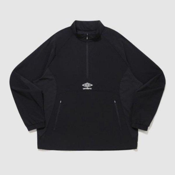長袖Tシャツ PQA UQ121SWT22-BLK アクティブオールラウンドエアホールスタンドネックアノラック BLACK