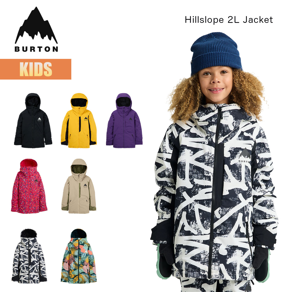 スノーボードウェア キッズ ジャケット 25-26 ヒルスロープ W26JP-243131 Kids Burton Hillslope Jacket 2-Layer 2レイヤー