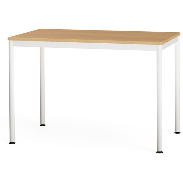 FDF-1060KMW フラットテーブル100×60cm オーク ホワイト メーカー直送