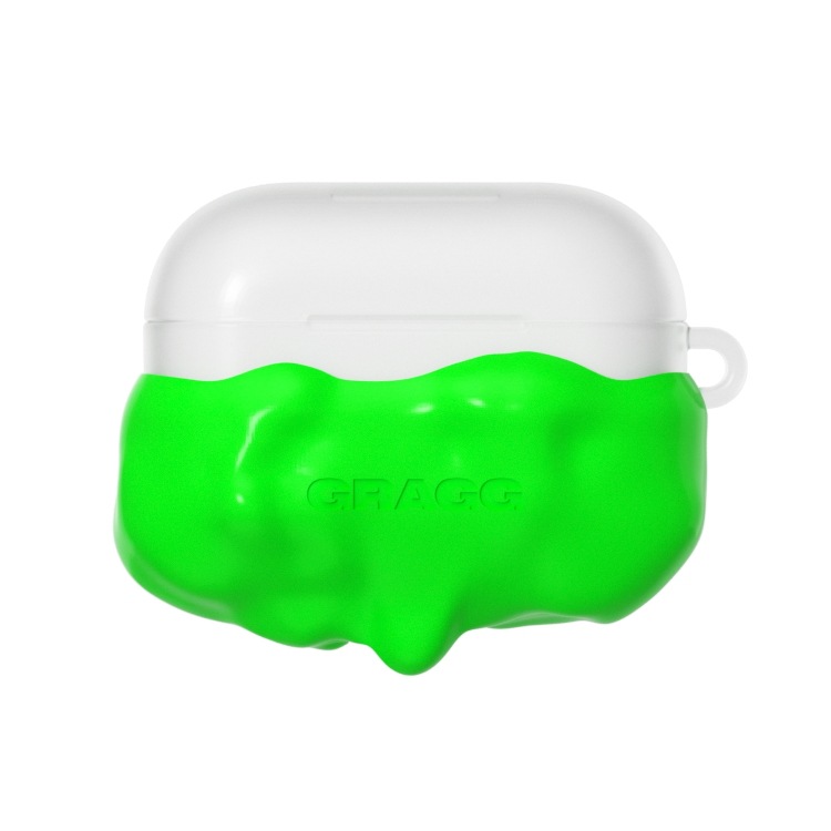 【GRAGG】 DOUBLE LAYERS CASE - NEON GREEN イヤホンケース 正規品