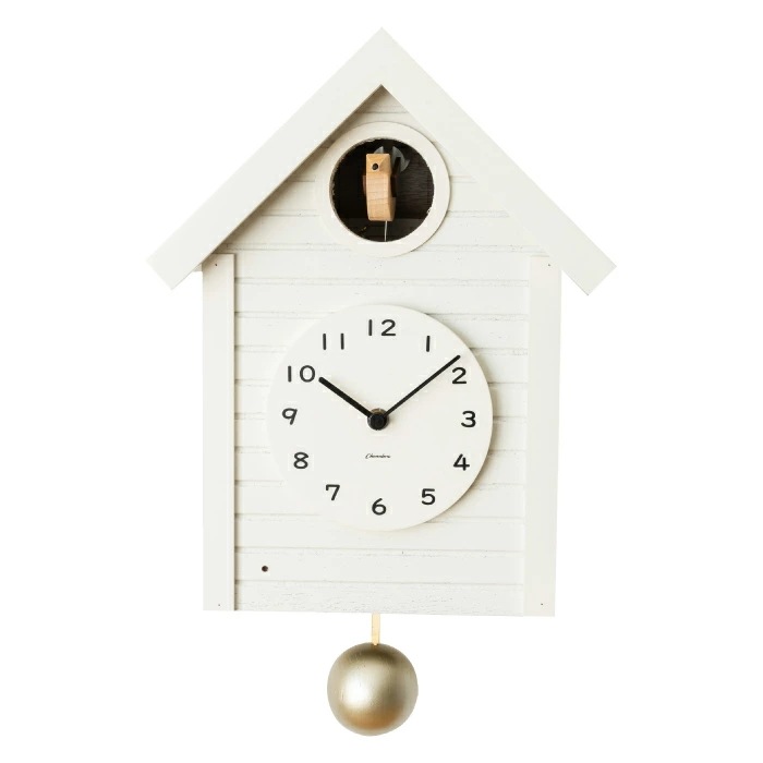 【6月末～7月上旬入荷予定】電波カッコー時計 振り子時計 静音 おしゃれ Cuckoo CLOCK 木製鳩時計 日本製 2WAY 壁掛け時計 置き時計 時報機能付き 音が鳴る アナログクロック