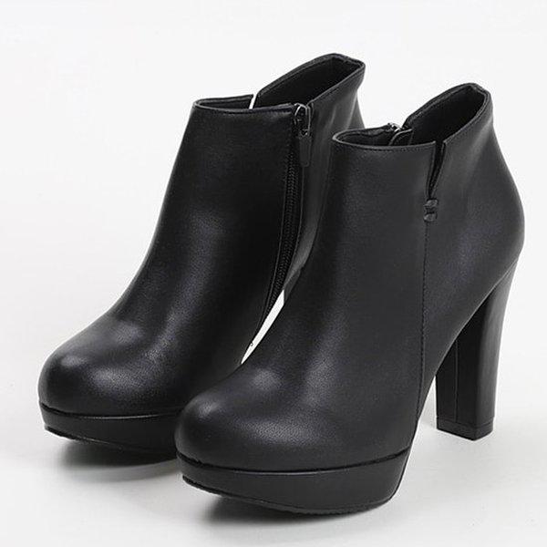 [シューズ] ガボシステッチ レディース アンクルブーツ ヒール 10cm/2色 sjdv2455