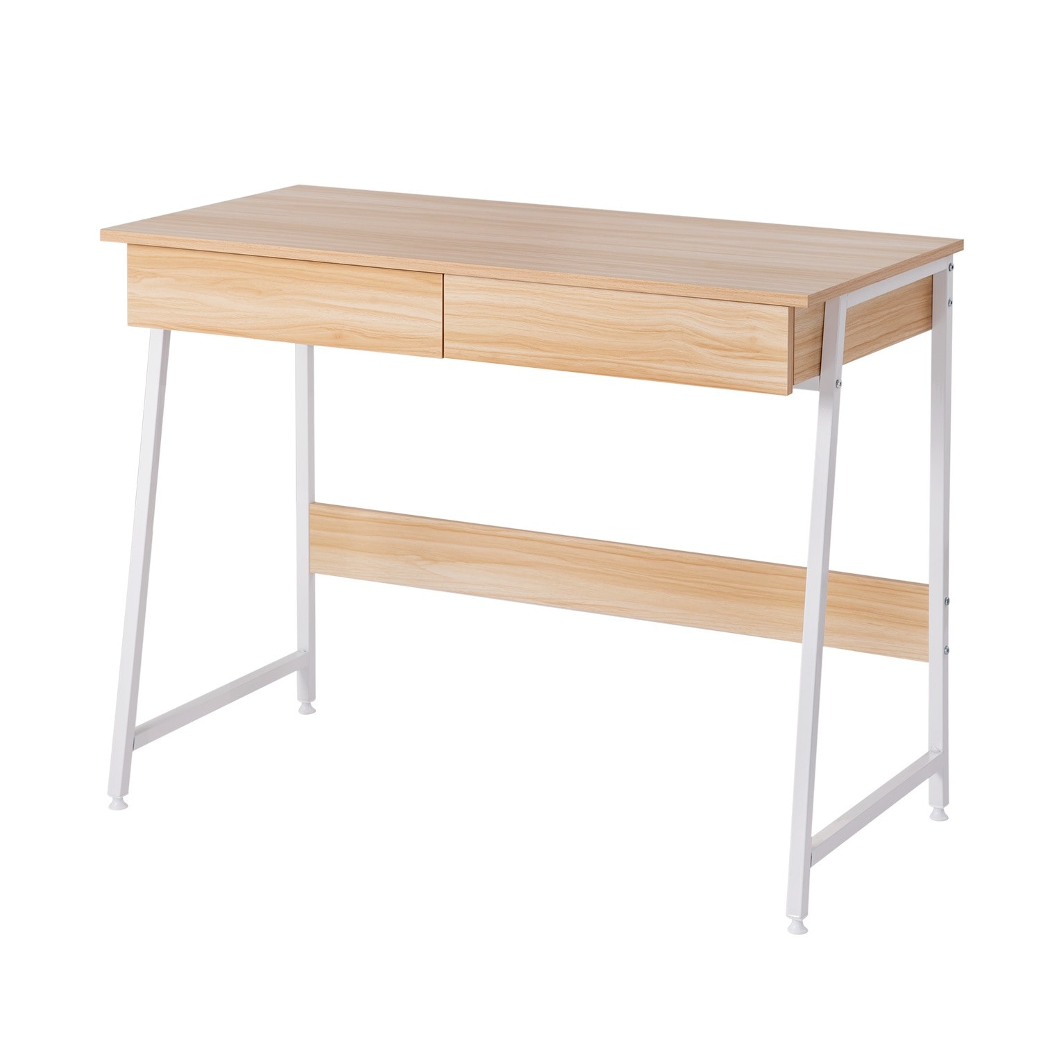 【国内発送 無-送料】257【人気商品】パソコンデスク　引き出し付き　幅100*奥48 　ナチュラル