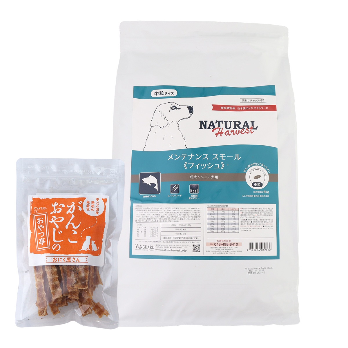 メンテナンススモール フィッシュ 6kg【国産たじま鶏ジャーキー40g付き】