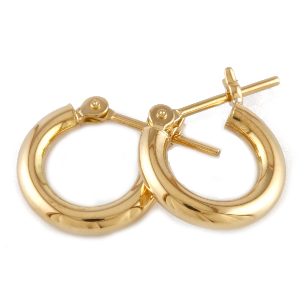 フープ パイプ 2×10 ピアス 18金 K18ゴールド 新品