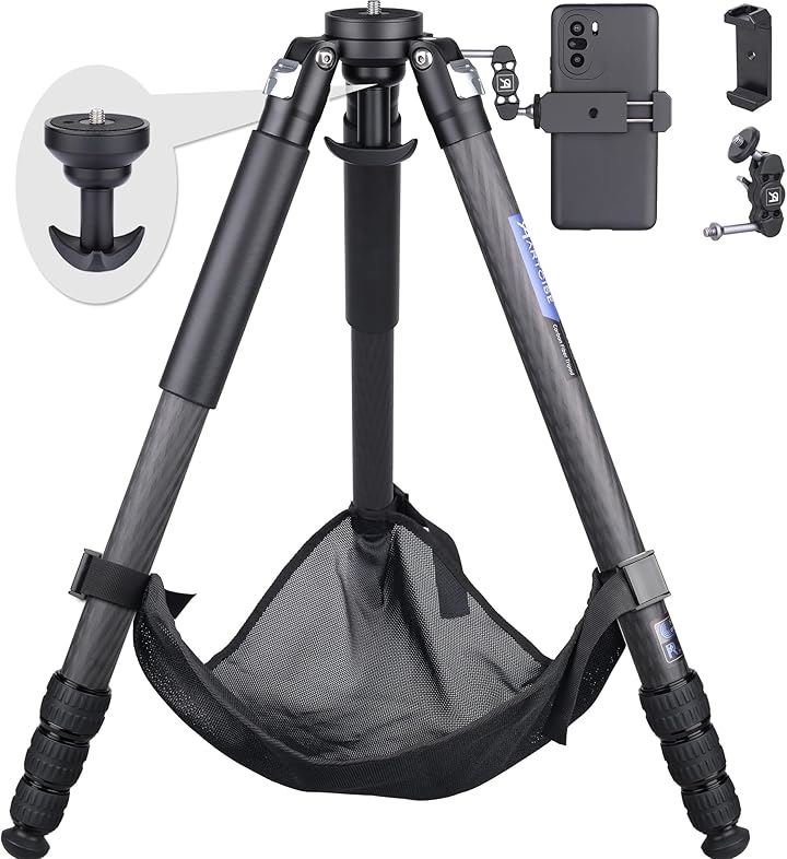 軽量 カーボン ボウル三脚 32.5mm管経 コンパクト トラベル ファイバー カメラビデオ 4段ナットロック式 DSLR/一眼レフ/デジタルに適用 耐荷重20キロ