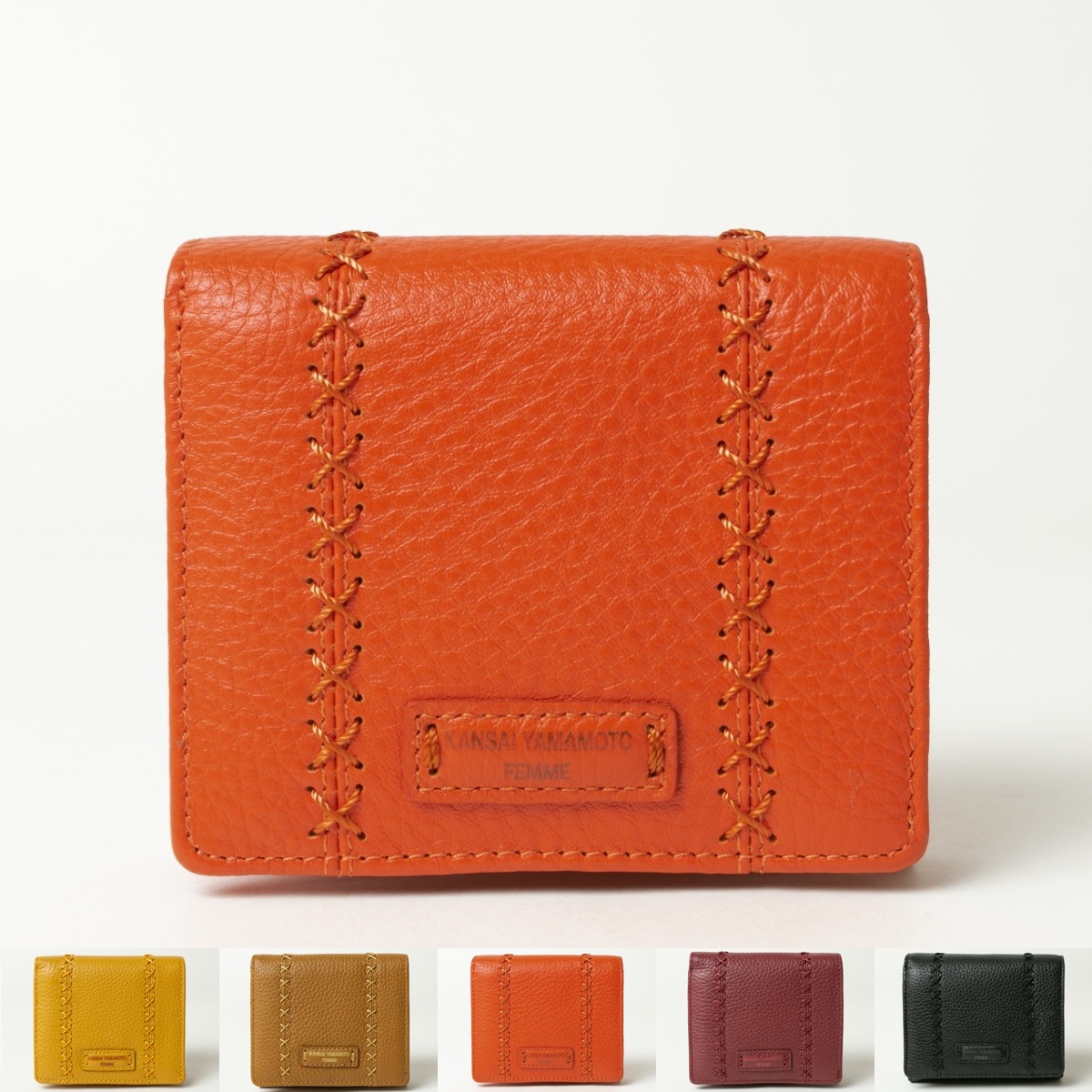 【15時まで即日発送】ヤマモトカンサイ 財布 折り財布 二つ折り レディース メンズ BOX型小銭入れ 牛革 本革 婦人用 山本寛斎 FEMME MJ4501 正規品