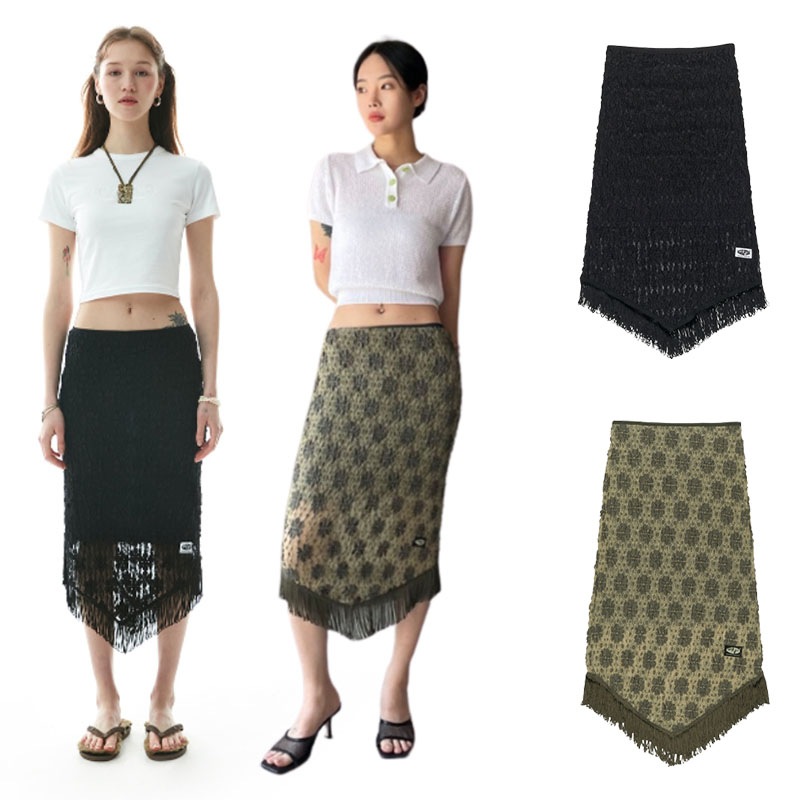 Lace Garden Tassel Skirt 2色