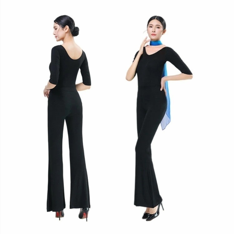 【新品】ダンス衣装 上下セット Vネック レディース 可愛い パンタロン ダンス用 ファッション 衣装 お洒落 エレガント ラテン タンゴ 練習用 ステージ衣装 演奏会 競技用 コンサート 部屋着 ル 4,672円